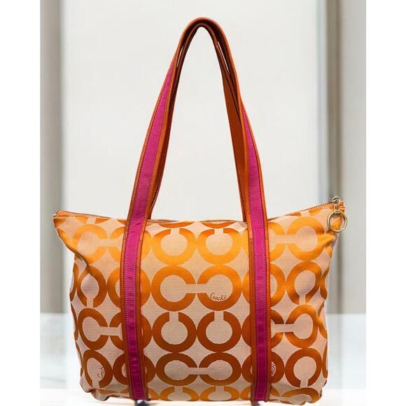 Y2K Coach 13826 Poppy OP Art Signature Tote & Large Wristlet - Picture 3 of 15